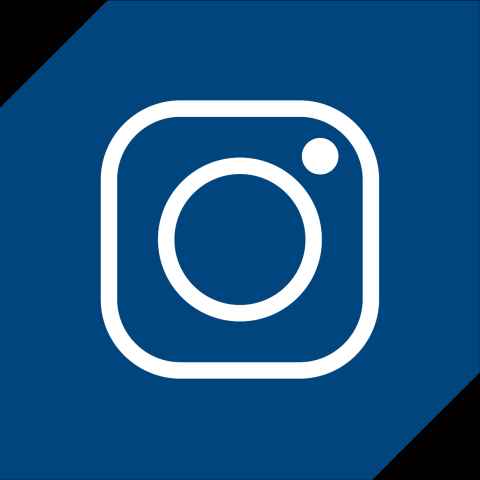 Instagram icon in blue and white